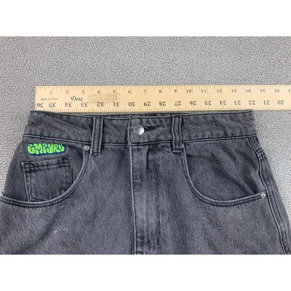 Empyre Denim Jeans Size 3 Black‎ Faded Gray Embroidered Patches - Picture 8 of 11